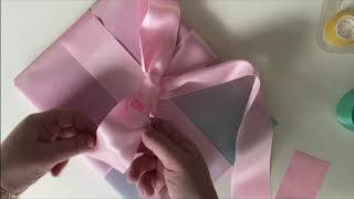 HOW TO GIFT WRAP amp MAKE A BOW WITH RIBBON By Raizy Fried of RAIZYSCOOKIN [upl. by Giselle200]