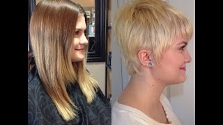 Long Hair To Short Pixe  Haircut Tutorial  Cary Mulligan Look Alike [upl. by Shererd748]