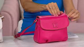 Dooney Bourke Florentine Leather Flap Crossbody on QVC [upl. by Hauge]