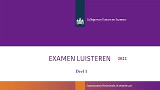 Luisteren examen B1 2022 deel 1 [upl. by Aelanej]