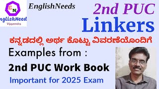 Linkers Examples from Work book 2nd puc [upl. by Carmon]