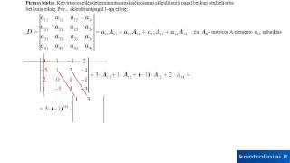 4tos eilės determinanto skaičiavimas Fragmentas [upl. by Ashlie522]