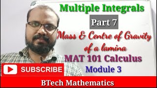 Mass and Centre of gravity of a lamina  S1 KTU Calculus [upl. by Rush]