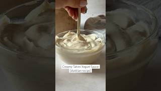 Tahini Yogurt Sauce Recipe for roasted veggies or grain bowls Creamy plantbased 5 minutes easy [upl. by Aneahs]