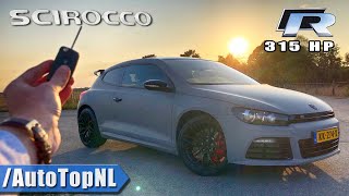 VW Scirocco R 315HP REVIEW POV on AUTOBAHN No Speed Limit by AutoTopNL [upl. by Haseefan]