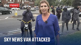 Sky News van attacked by knifewielding man in Birmingham [upl. by Melinda]