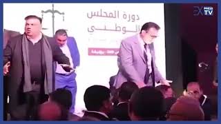 يوسف ابطوي عضو حزب الاستقلال صرفق زميله في الحزب منصف الطوب البرلماني أمام عدسات الكاميرات [upl. by Ennovahs]