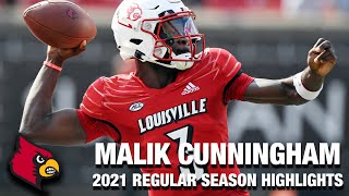 Malik Cunningham 2021 Regular Season Highlights  Louisville QB [upl. by Hayyim]