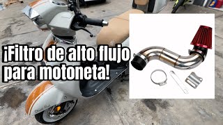 ¡Filtro de alto flujo para motoneta Gy6 Vento Street Rod 150cc [upl. by Raual383]