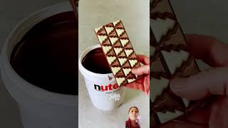 Nutella Bucket amp Dairy Milk Chocolate ASMR  Satisfying Shorts Chocolate Nutella ASMREating [upl. by Kaete]