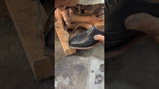 Making classic wingtip oxford in calf leather handmade diy bespoke leathercraft shoes usa [upl. by Janaya843]