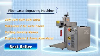 Automatic Focus 100W JPT MOPA Fiber Laser Engraving Machine for Jewelry Necklace Name Cutting [upl. by Nievelt53]