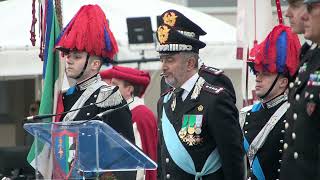 Scuola Marescialli dei Carabinieri cerimonia di avvicendamento del Comandante [upl. by Fanestil]