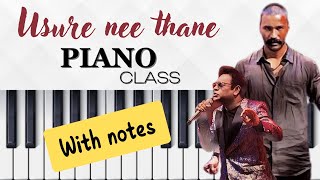 Piano Tutorial ‘Usure Nee Thane’ from Raayan  StepbyStep Guide for Beginners [upl. by Viviene]