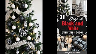 21 Elegant Black and White Christmas Decor Ideas [upl. by Drucie]