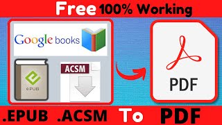 How to convert Google Play books to PDF in 2023 100 Free [upl. by Avirt]