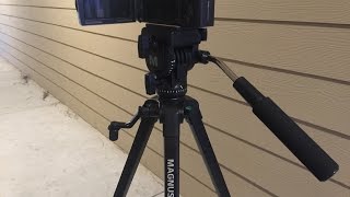 Magnus VT100 Tripod System with 2Way Pan Head Review and Demonstration [upl. by Nalehp568]