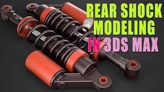 Topology Hard Surface Rear Shock Hard Surface Modeling In 3ds Max  N°217 [upl. by Adiam33]