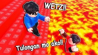 RUN THE FLOOR IS LAVA IN ROBLOX Tagalog [upl. by Ojela184]