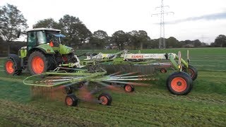 Raking grass with Claas [upl. by Ahsiniuq]