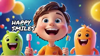 Brush Brush Brush Your Teeth  Fun Kids Song for Healthy Smiles kidssong kidsvideo fun [upl. by Nnaeirb]