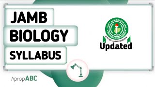 Jamb Syllabus for Biology 2024 Updated [upl. by Tzong800]