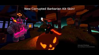 New Corrupt Barbarian Kit Skin Roblox BedWars [upl. by Balfour]