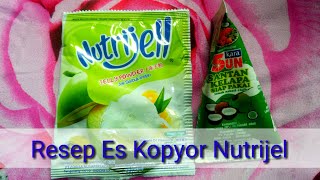 Resep Es Kopyor Nutrijel super praktis dan enak  Es segar menu buka puasa [upl. by Ahtaela]