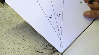 Dividing An Unknown Angle Into Two Equal Parts Using A Compass  How To Draw  Bisect  Bisection [upl. by Nodnelg]