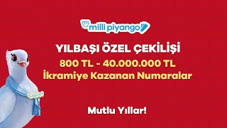 Milli Piyango 31 Aralık 2023 Çekilişi No 77  800 TL ve 40000000 Tl İkramiye Çekilişi [upl. by Lerej]