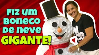 BONECO DE NEVE DE COPO DESCARTÁVEL  PASSO A PASSO [upl. by Gelhar]