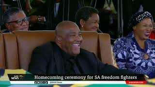 Repatriation Homecoming Ceremony  President of South Africa Cyril Ramaphosa [upl. by Romona717]