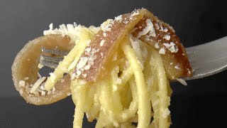 La vraie recette des pâtes à la carbonara [upl. by Ransell144]