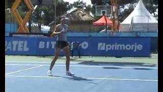 Yanina Wickmayer practice in Portoroz 2008 [upl. by Eitirahc]