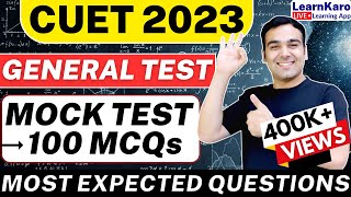 CUET 2023  General Test Mock Test🔥 100 Most Expected Questions [upl. by Yleen178]