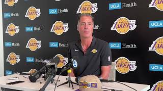 Rob Pelinka talks about Lakers drafting Dalton Knecht at No 17 [upl. by Nyrhtakyram]