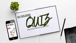 GA English QUIZ CONTEST  October 2024 [upl. by Hernando]