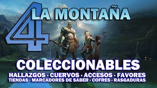 4  LA MONTAÑA  GOD OF WAR  COLECCIONABLES  HALLAZGOS CUERVOS COFRES ACCESOS FAVORES [upl. by Marketa]