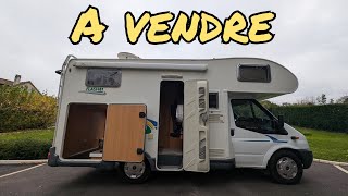 A vendre  Campingcar quotcouteau suissequot 4 couchages permanents dans 6m soute garage et 6000kms [upl. by Adaiha]