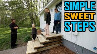 Our DIY Freestanding Entry Steps  Minimal Modern Mobile [upl. by Fredra]