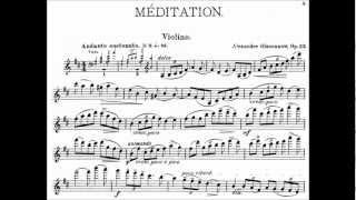 Glazunov Alexander K Meditation op32 for violin orchestra [upl. by Eliezer328]