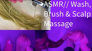 ASMR Wash Brush amp Scalp Massage Hair Salon Sounds [upl. by Croix757]