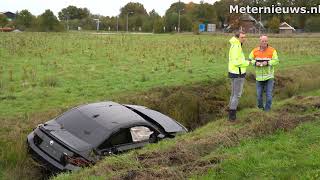 Auto van 100000 euro de sloot in bij Borger [upl. by Enirol780]