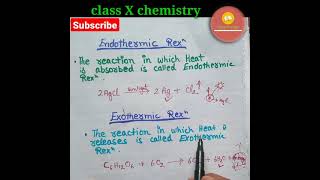 Endothermic reaction Exothermic reaction Class 10th Chemistry short AnilKuniyal [upl. by Jania374]