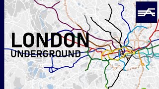 Evolution of the London Rapid Transit Underground Overground 18632020 geographic map [upl. by Aitetel220]