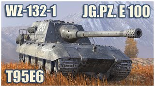 JgPz E 100 T95E6 amp WZ1321 • WoT Blitz Gameplay [upl. by Domenic]