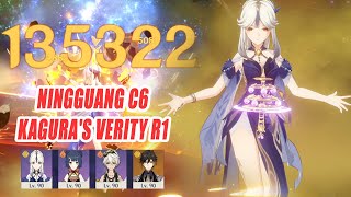 Ningguang C6 is a 5 Star DPS with Kaguras Verity Weapons  Destroy 25 Floor 12 [upl. by Lerrud]