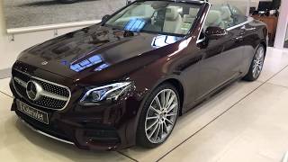 MercedesBenz E300 Cabriolet in Rubellite Red with Beige Leather at Sandersons Rushcutters Bay [upl. by Assiran]