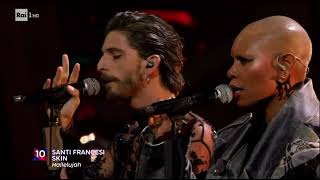 Santi Francesi con Skin  Hallelujah LIVE AUDIO  PHOTOS  SANREMO 2024 [upl. by Edana]