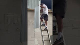 Removing Tin Panels removing tin panels air ventilization attic roofs [upl. by Aynotan]